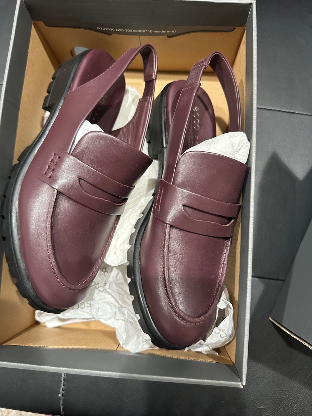 Ecco Women's Espadrille Slingback Loafers in Burgundy